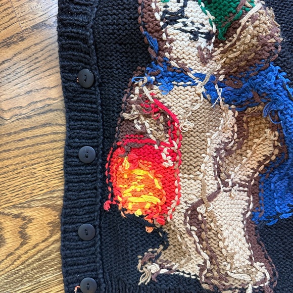 VTG Alexandra Bartlett Eagle’s Eye Halloween Cardigan Sweater Pumpkins Fall PM - Picture 9 of 12